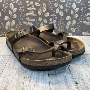 BIRKENSTOCK Mayari Golden‎ Brown Birko-Flor Sandals Women's US 9 EU 40